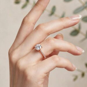 R194 ANILLO CON CRISTAL BLANCO