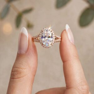 R267 ANILLO CON CRISTAL OBALADO Y BRILLITOS