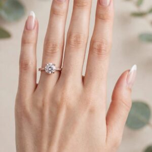 R288 ANILLO CON CRISTAL Y BRILLOS TIPO CORONA