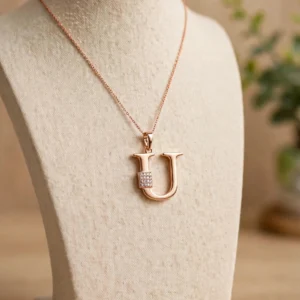 DJ167 DIJE DE INICIAL "U" GRANDE 18K