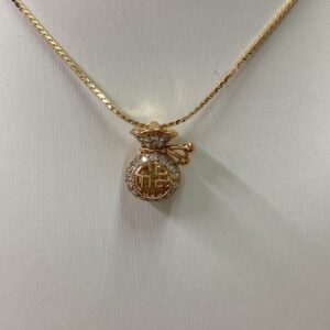 DJ193 DIJE DE BOLSA DE DINERO 18K