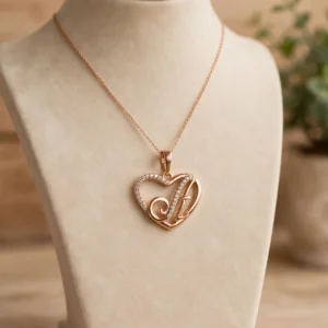 DJ183 DIJE DE CORAZON CON INICIAL "A" 18K