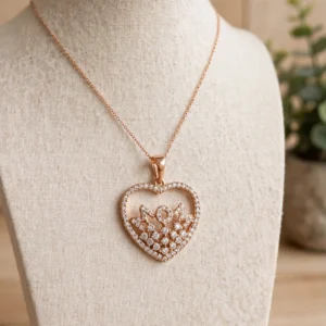 DJ188 DIJE DE CORAZON DE CRISTALES CON FRASES "MOM" 18K
