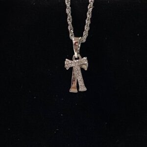 DJ219 DIJE PLATEADO DE LETRA "T"