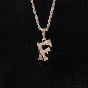 DJ205 DIJE PLATEADO DE LETRA "F"