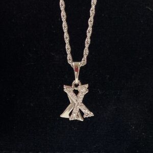 DJ223 DIJE PLATEADO DE LETRA "X"