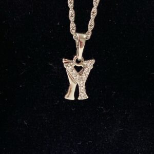 DJ224 DIJE PLATEADO DE LETRA "Y"