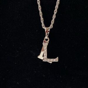 DJ211 DIJE PLATEADO DE LETRA "L"