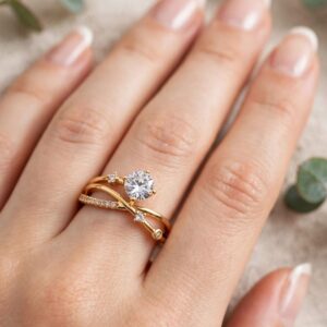 R389 ANILLO DISEÑO PLANETA COSMICO 18K
