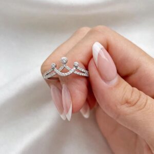R449 ANILLO PLATEADO DE CORONA