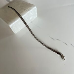 PR012 PULSERA PLATEADA TIPO CORTE PIEL DE SERPIENTE