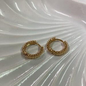 A18076 ARRACADA CHICA TORCIDA 18K