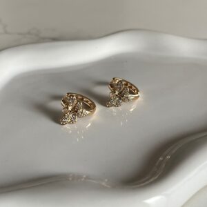 A18203 ARRACADA DE MARIPOSA DE CRISTALES