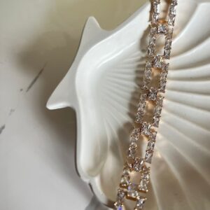 P18065 PULSERA CUADROS GRANDES CON CRISTALES