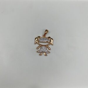 DJ18004  DIJE NIÑA CON CHONGOS