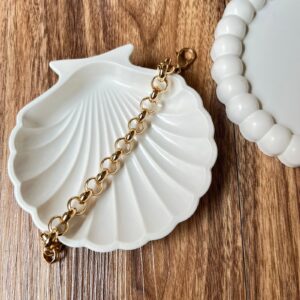 P18091 PULSERA DE ESLABONES DE DOBLE CIRCULO 18K