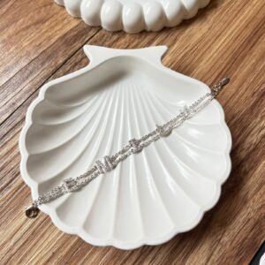 PR030 PULSERA CON LETRAS DIAMANTADAS RODIO