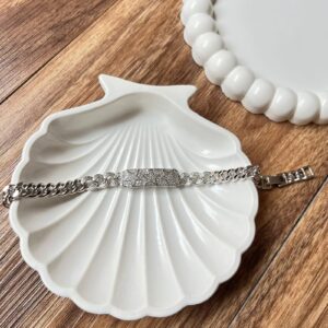 PR025 PULSERA CUBANA DIAMANTADA RODIO