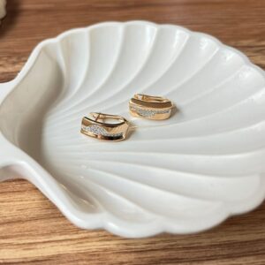 A18294 ARETES MEDIANO CON PIEDRA 18K