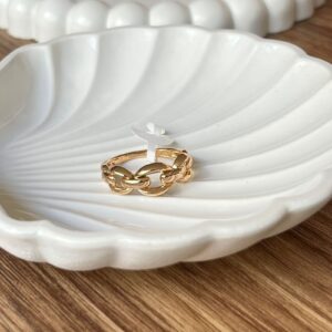 18008 ANILLO DE ESLABONES DE CADENA 18K