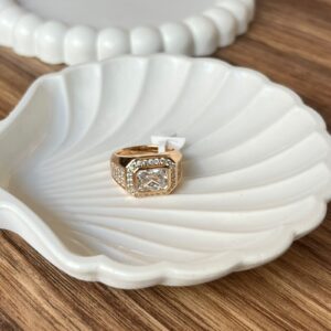 18001 ANILLO DE 18K CON PIEDRA Y CRISTALES