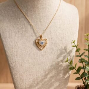 D18001 DIJE 18K DE CORAZON CON CRISTALES BLANCO