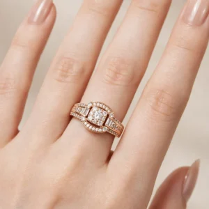 18004 ANILLO HALO DE 18K