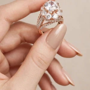 18006 ANILLO DE DIAMANTE CON PIEDRAS 18K