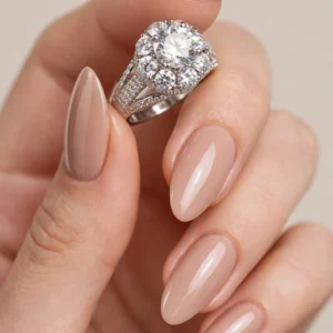 R0003 ANILLO DE RODIO CON PIEDRA GRANDE