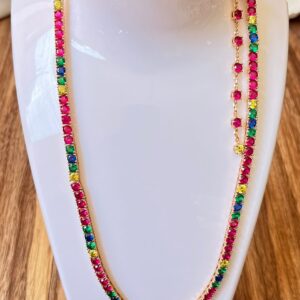 C18045 COLLAR CRISTALES DE COLORES 45CM