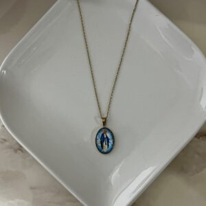 C14006 CADENA CON IMAGEN DE LA MEDALLA MILAGROSA 14K 50CM