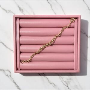 P18202 PULSERA ESLABON ROLO 18K 18CM