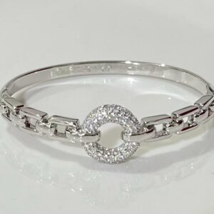 BR013 BRAZALETE DE RODIO CON ESLABONES DE CUADROS