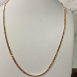 C18081 CADENA PLANCHADA LINEA DOBLE 18K 45CM