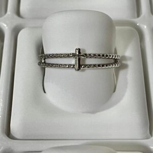 R0010 ANILLO RODIO CON CRUZ