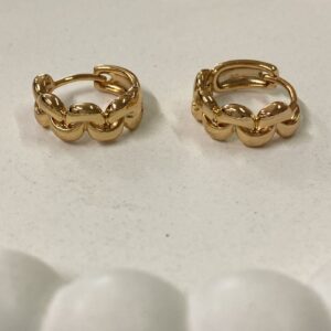 A18443 ARRACADAS DE CADENAS DE ESLABONES 18K