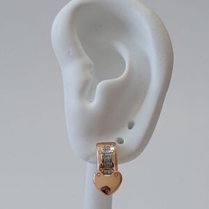 A18463 ARETE COLGANTE CON CORAZON 18K