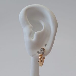 A18477 ARETE CON BOLITAS Y PIEDRAS 18K