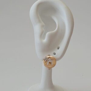 A18457 ARETES MINI ESTRELLA CON PIEDRA 18K