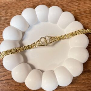 P14022 PULSERA CON FORMA DE CORAZON Y SAN JUDAS 14K 20CM