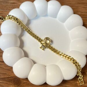 P14027 PULSERA CON DIJE DE NIÑO 14K 20CM