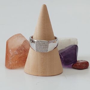 R0024 ANILLO DE RODIO CON CRISTALES