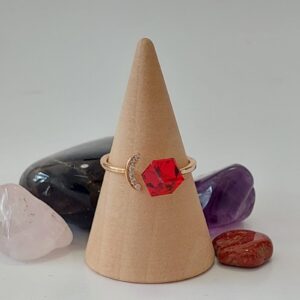 18033 ANILLO PIEDRA ROJA 18K