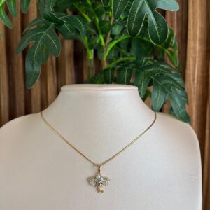 D18007 DIJE DE ELEFANTE CON BRILLOS 18K