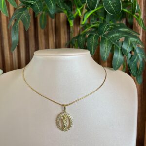 D14006 DIJE DE SAN JUDAS CON BRILLOS ALREDEDOR 14K