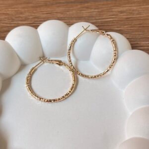 A18560 ARRACADA CON DESEÑO MEDIANA 18K