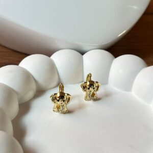 A140023 ARRACADA CON CARA DE UN ELEFANTE 14K