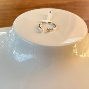 ANR001 ANILLO RODIO DE NIÑA ESTRELLA CON PERLA