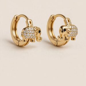 A140022 ARRACADA CON ELEFANTES 14K
