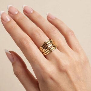 14012 ANILLO GRUESO CON ABERTURAS 14K